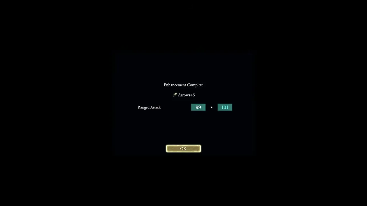 Arrows+3のEnhancement Complete表示